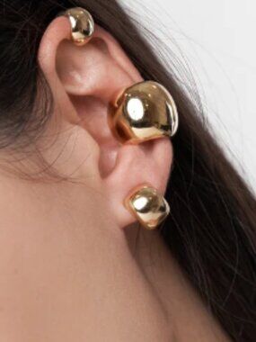 Gold-Tone Open Crescent Ear Cuff - Women's Jewelry